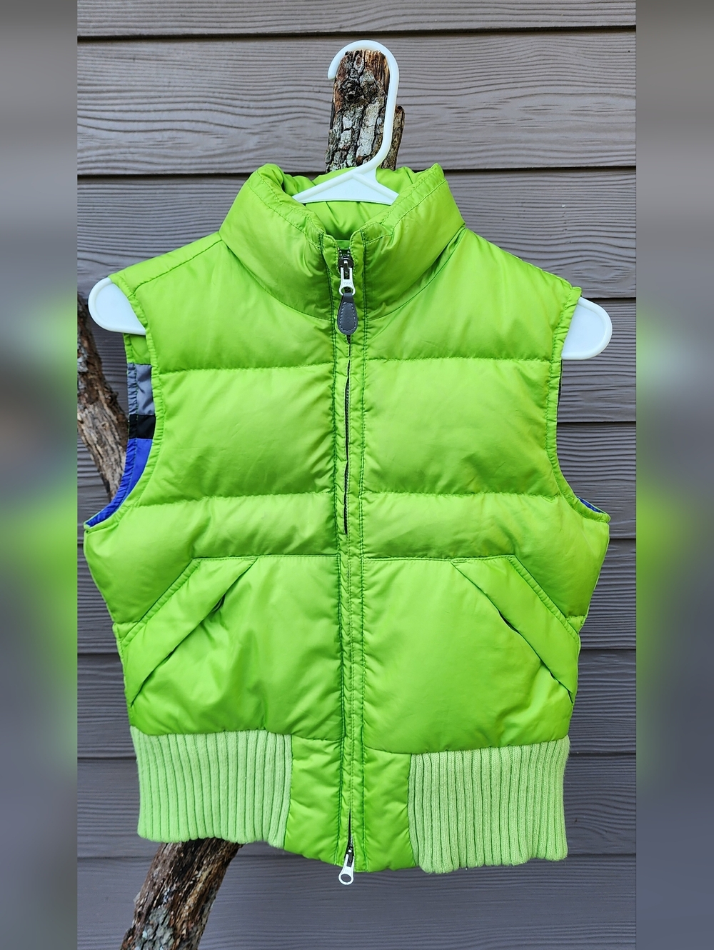 Tommy Hilfiger Neon Green Petite  Down Puffer Vest